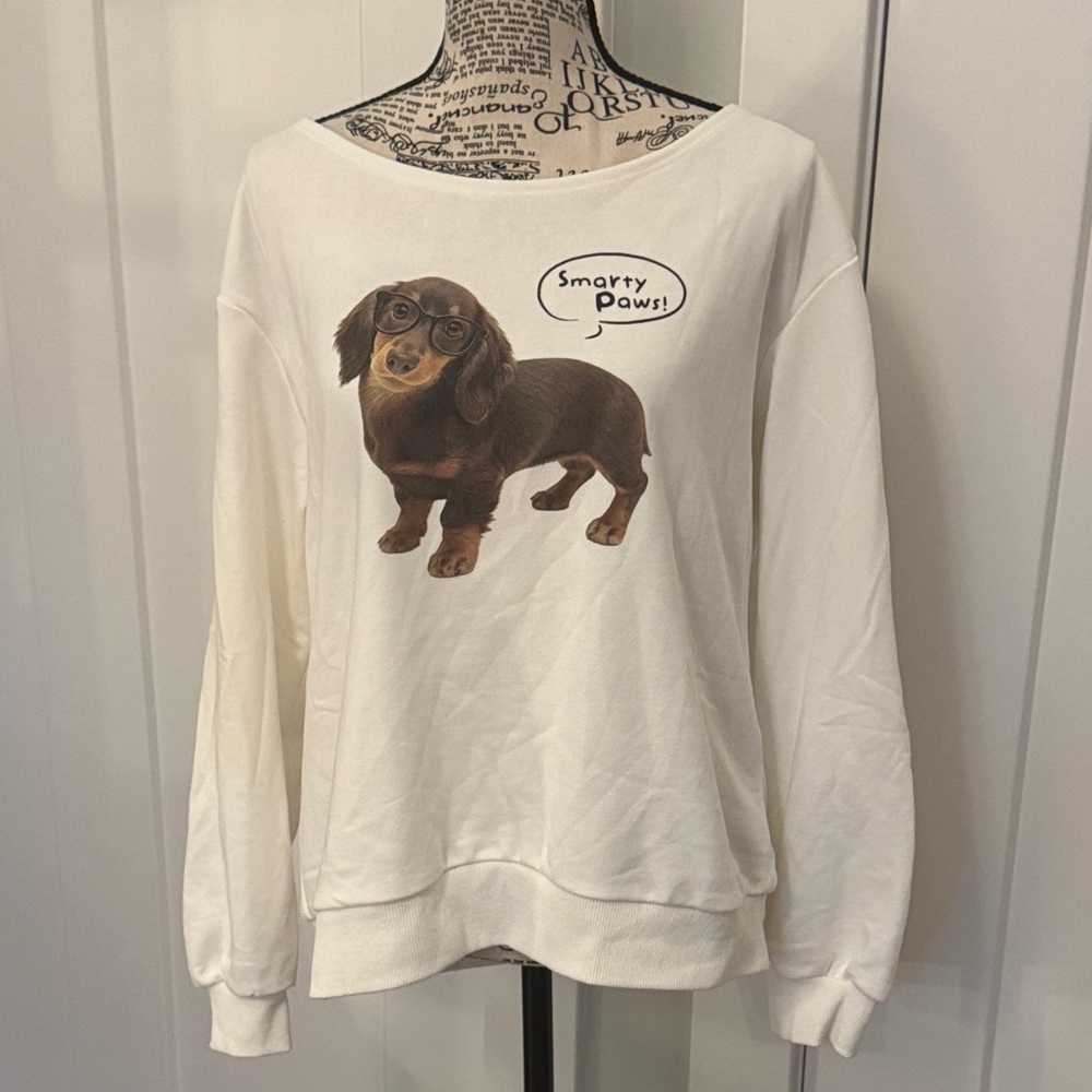 Cider White Smarty Paws Dog Sweatshirt